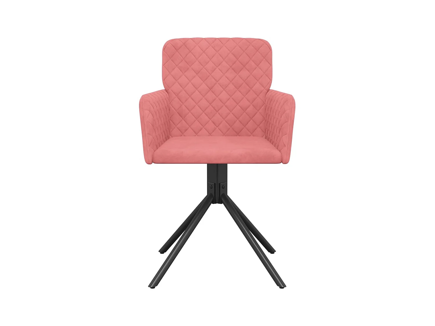 Chaises pivotantes à manger lot de 2 Rose Velours