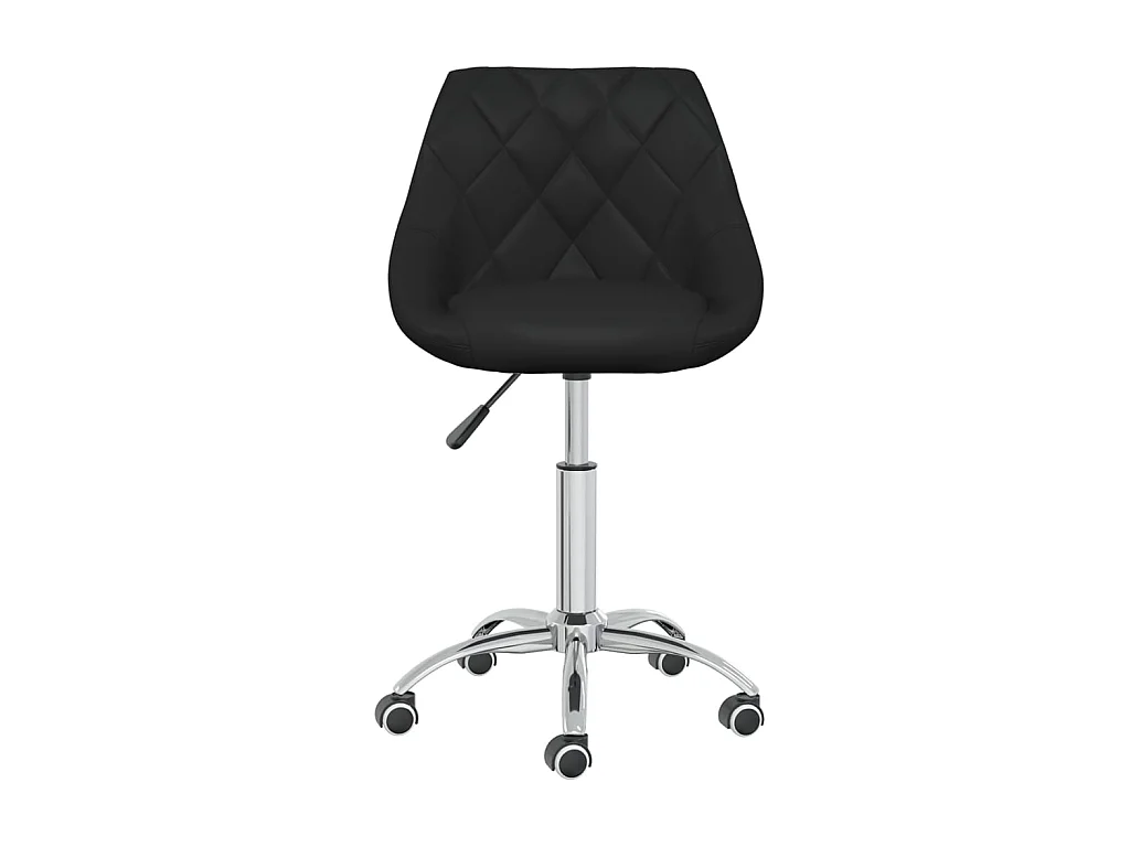 Draaibare eetkamerstoelen set van 4 zwart kunstleer