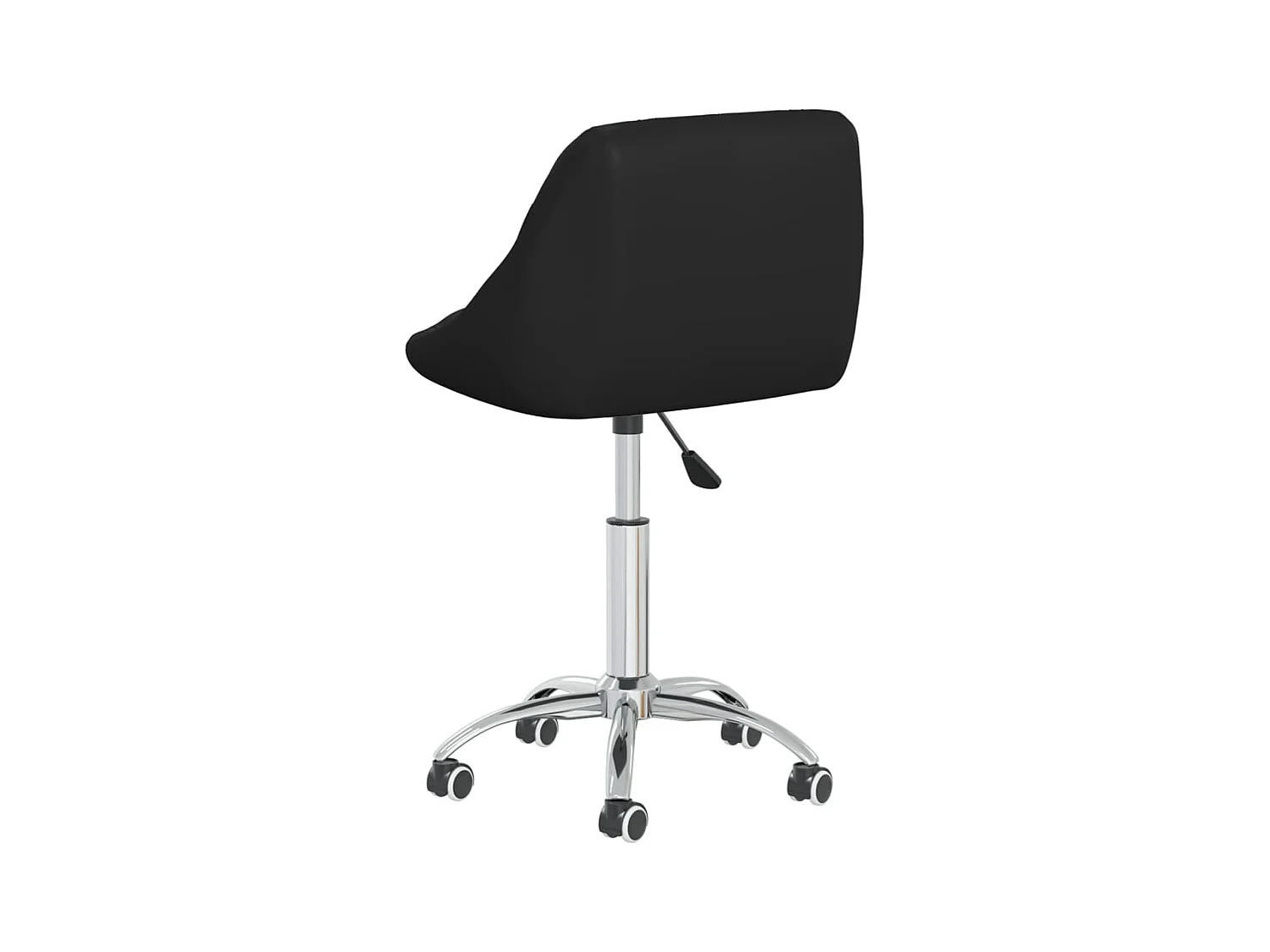 Draaibare eetkamerstoelen set van 4 zwart kunstleer