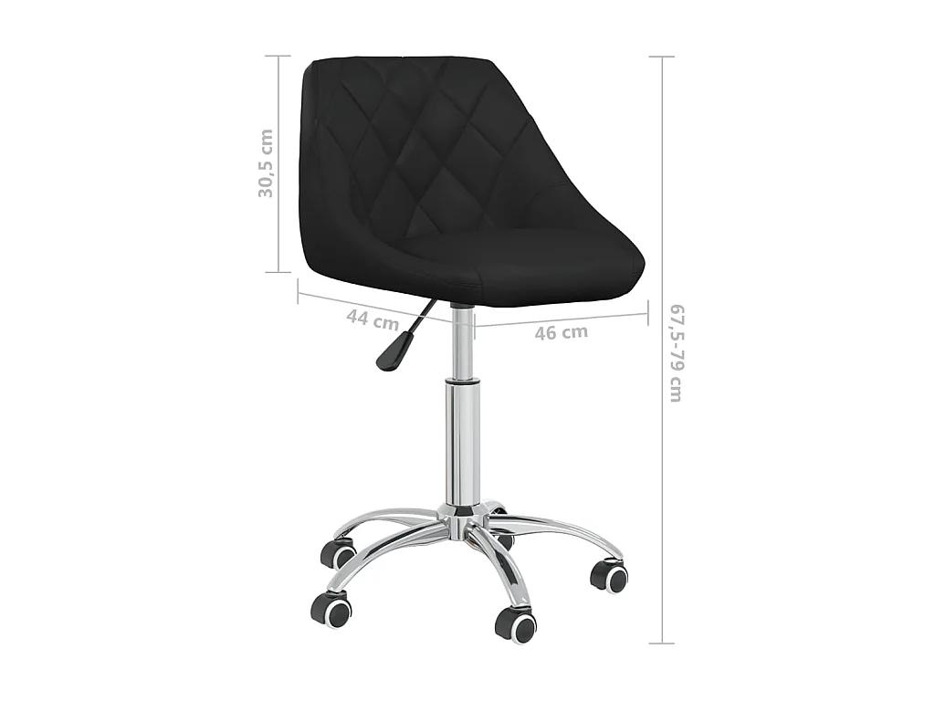 Draaibare eetkamerstoelen set van 4 zwart kunstleer