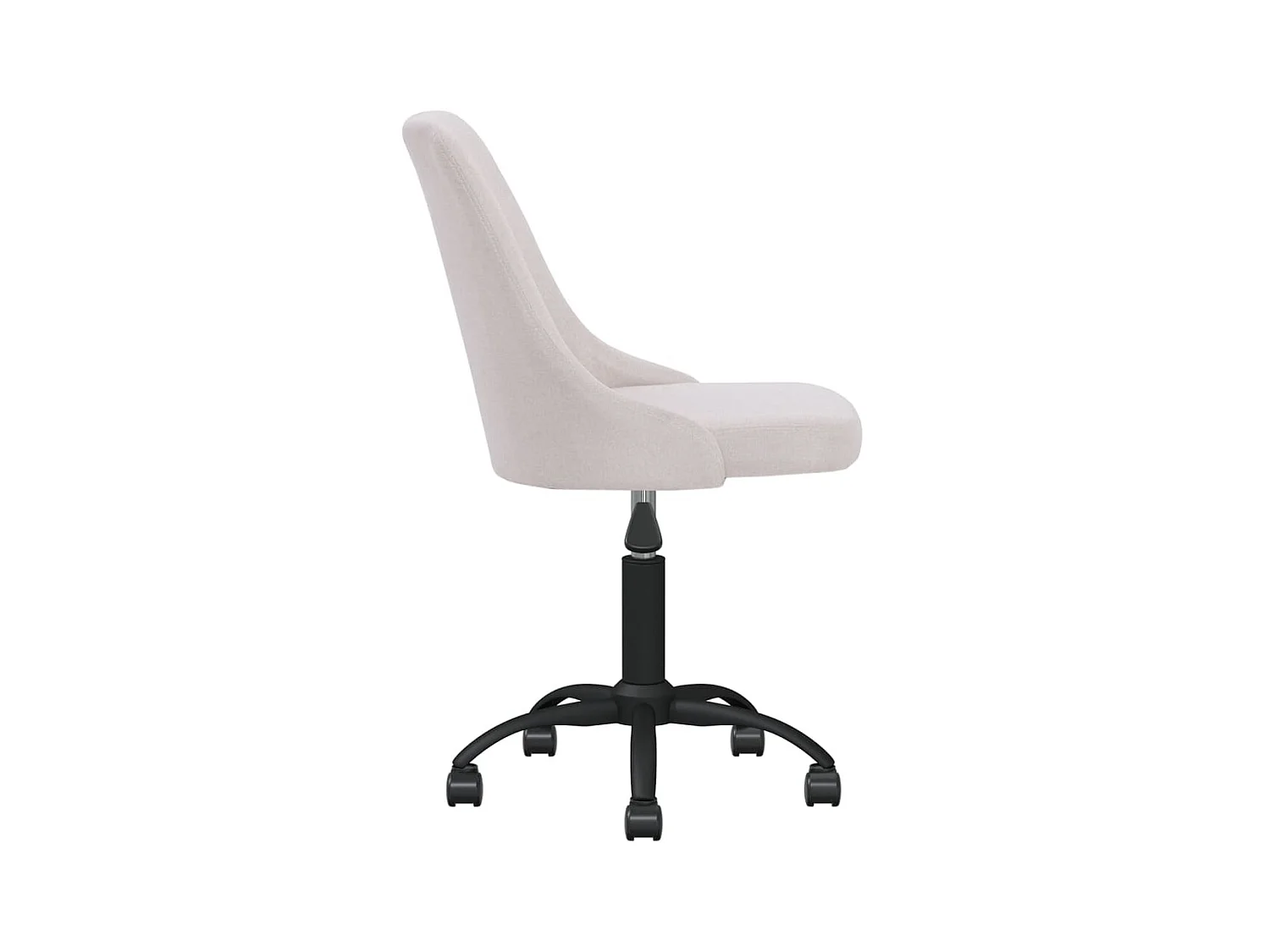 Chaises pivotantes à manger lot de 2 crème tissu