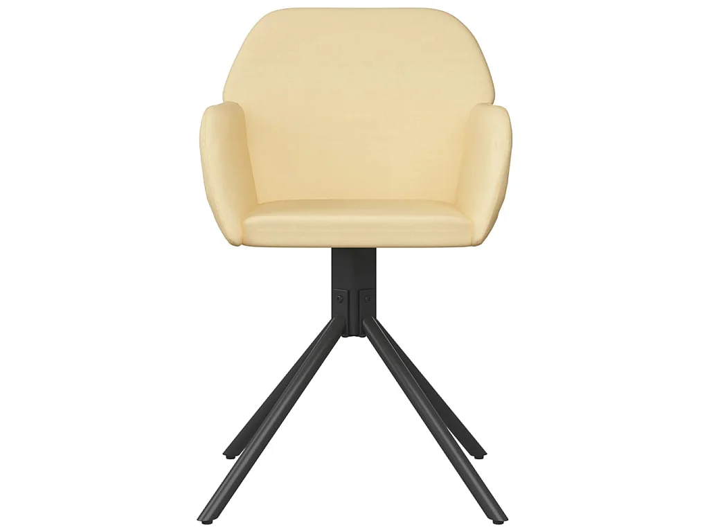 Chaises pivotantes à manger lot de 2 Crème Velours