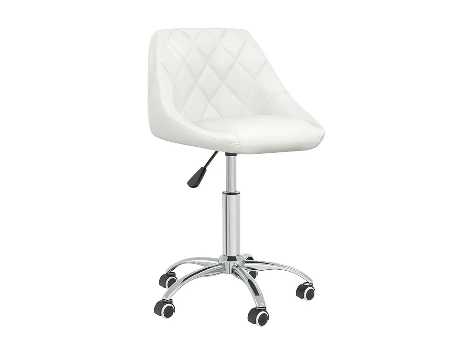 Chaises pivotantes à manger lot de 6 blanc similicuir