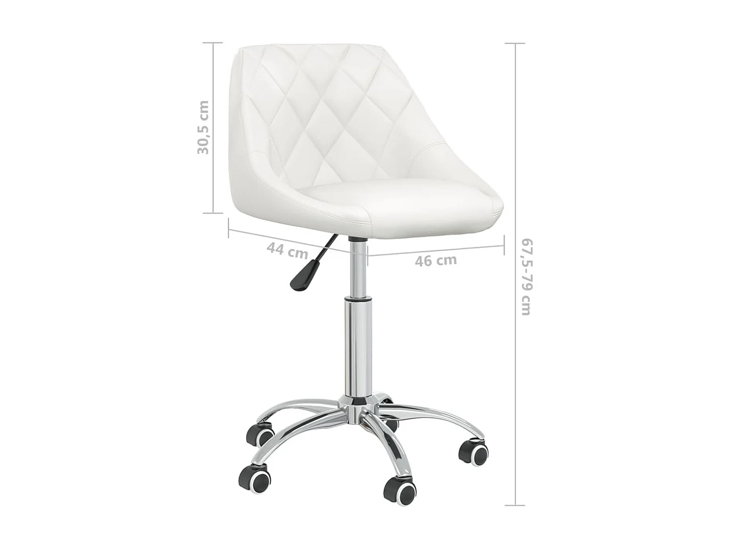 Chaises pivotantes à manger lot de 6 blanc similicuir