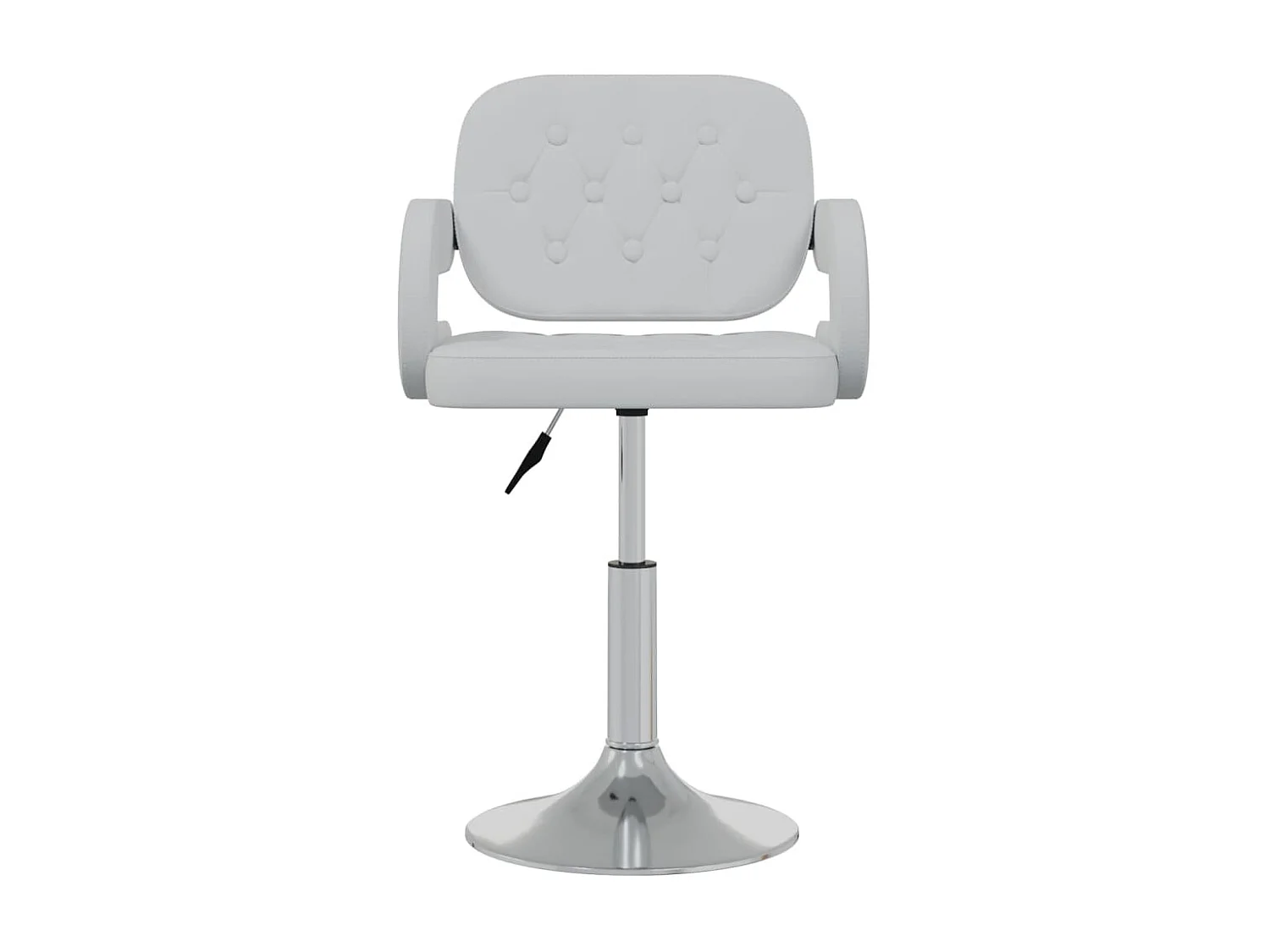 Chaises pivotantes à manger lot de 2 blanc similicuir