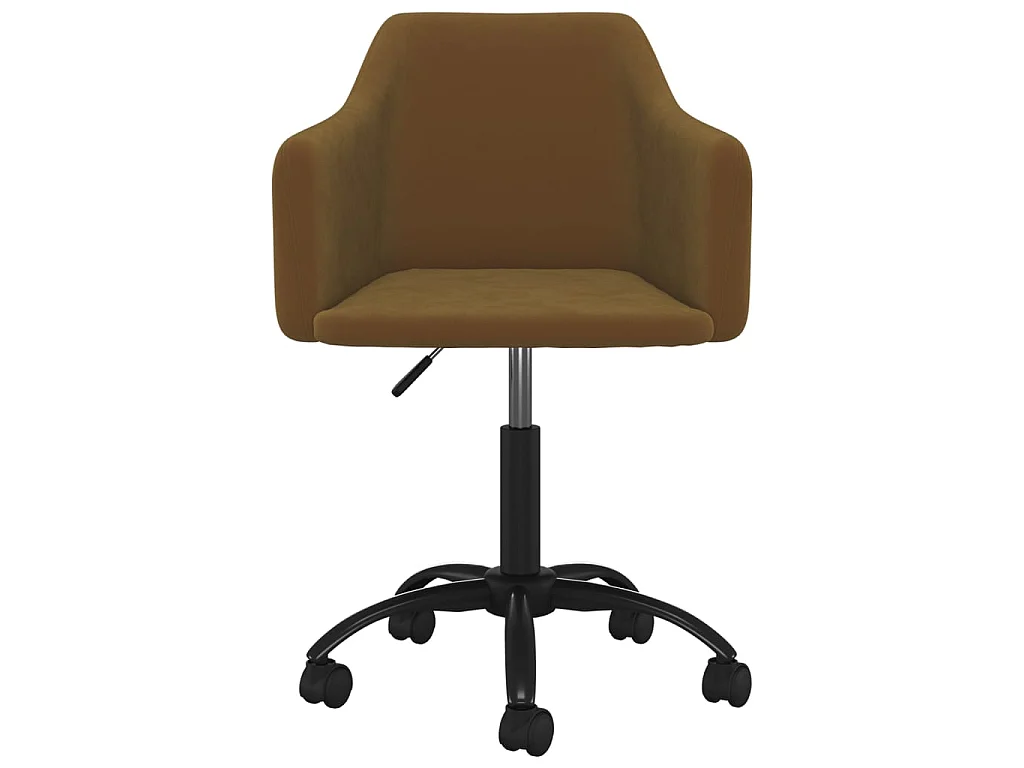 Draaibare eetkamerstoelen set van 2 Bruin Fluweel