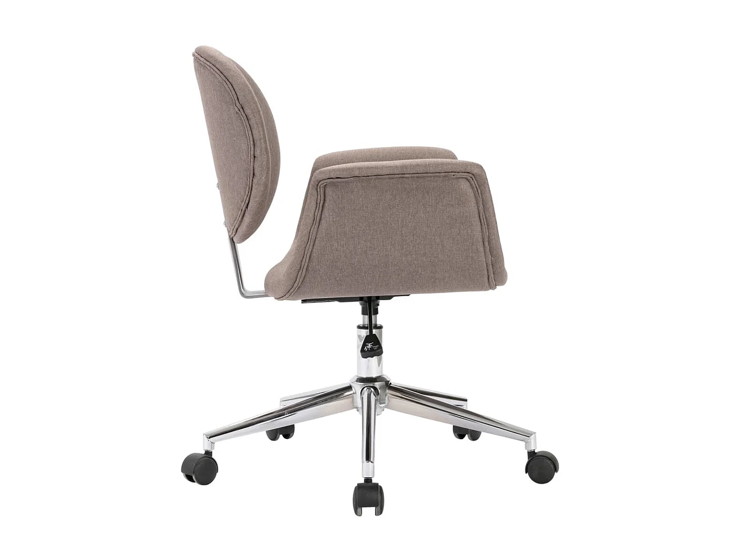 Chaise pivotante de salle à manger Taupe Tissu