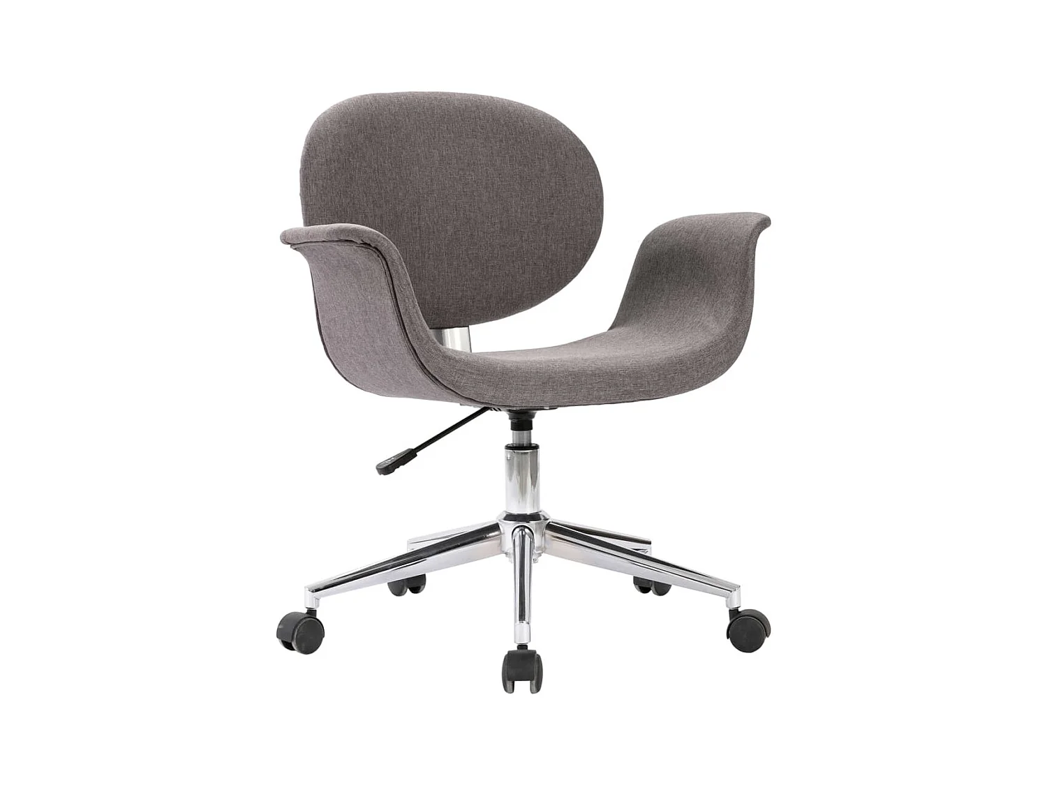 Chaise pivotante de salle à manger Gris Tissu