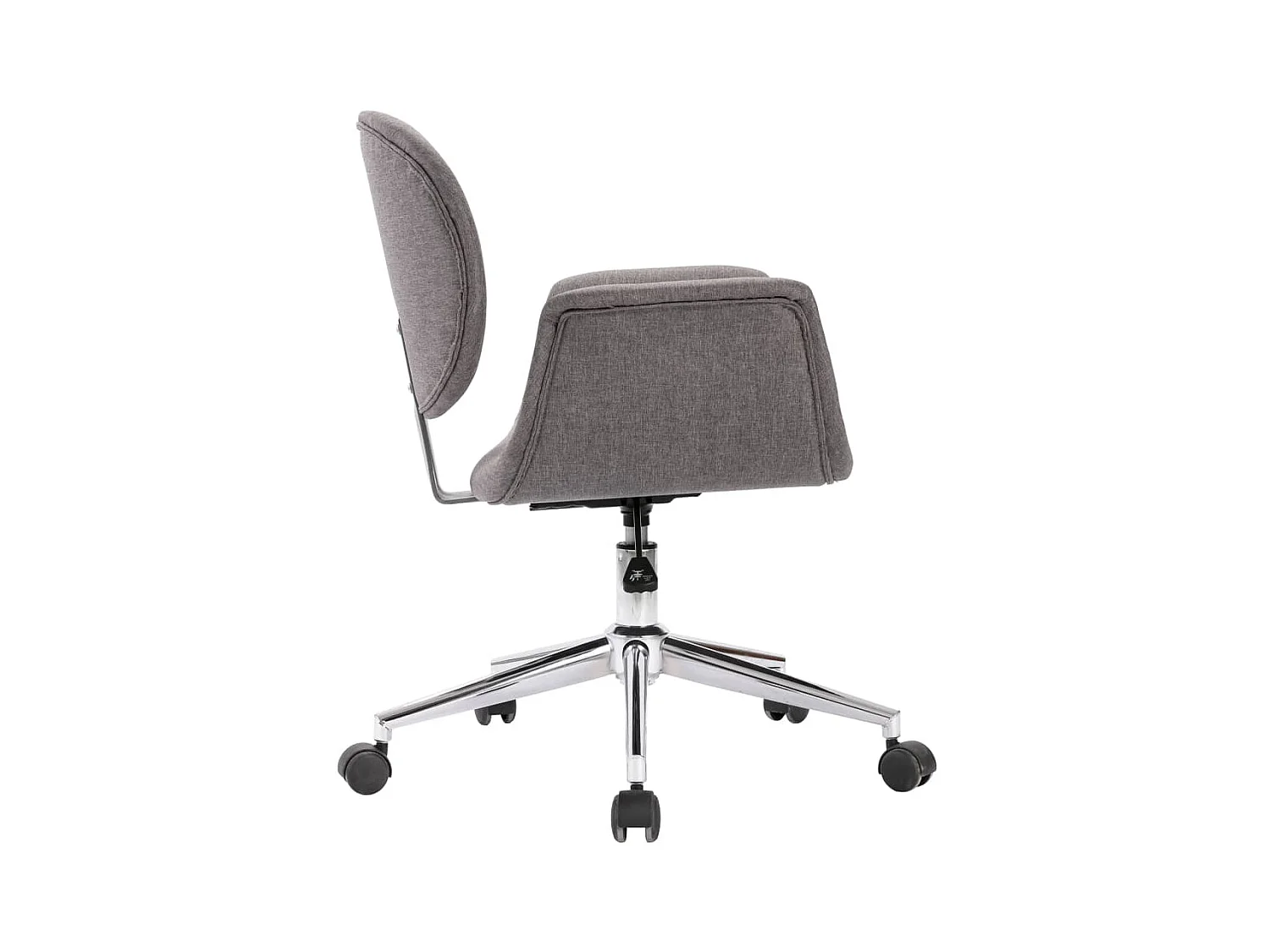 Chaise pivotante de salle à manger Gris Tissu