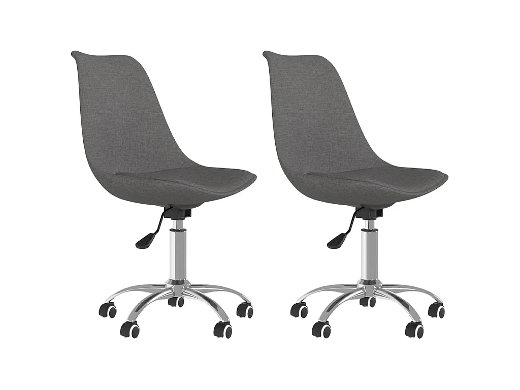 Draaibare eetkamerstoelen set van 2 Donkergrijze stof