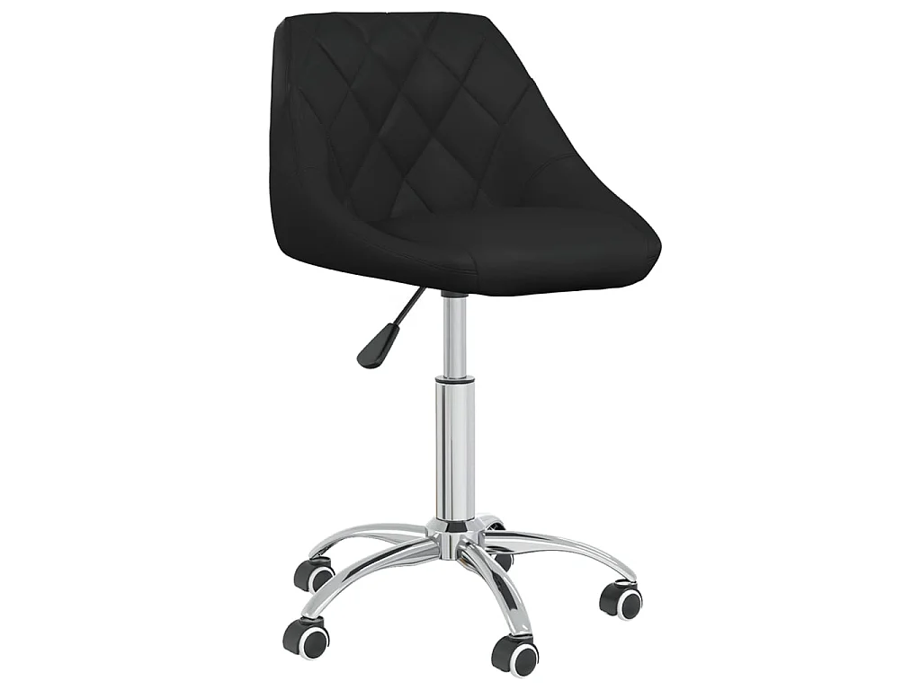 Draaibare eetkamerstoelen set van 6 zwart kunstleer