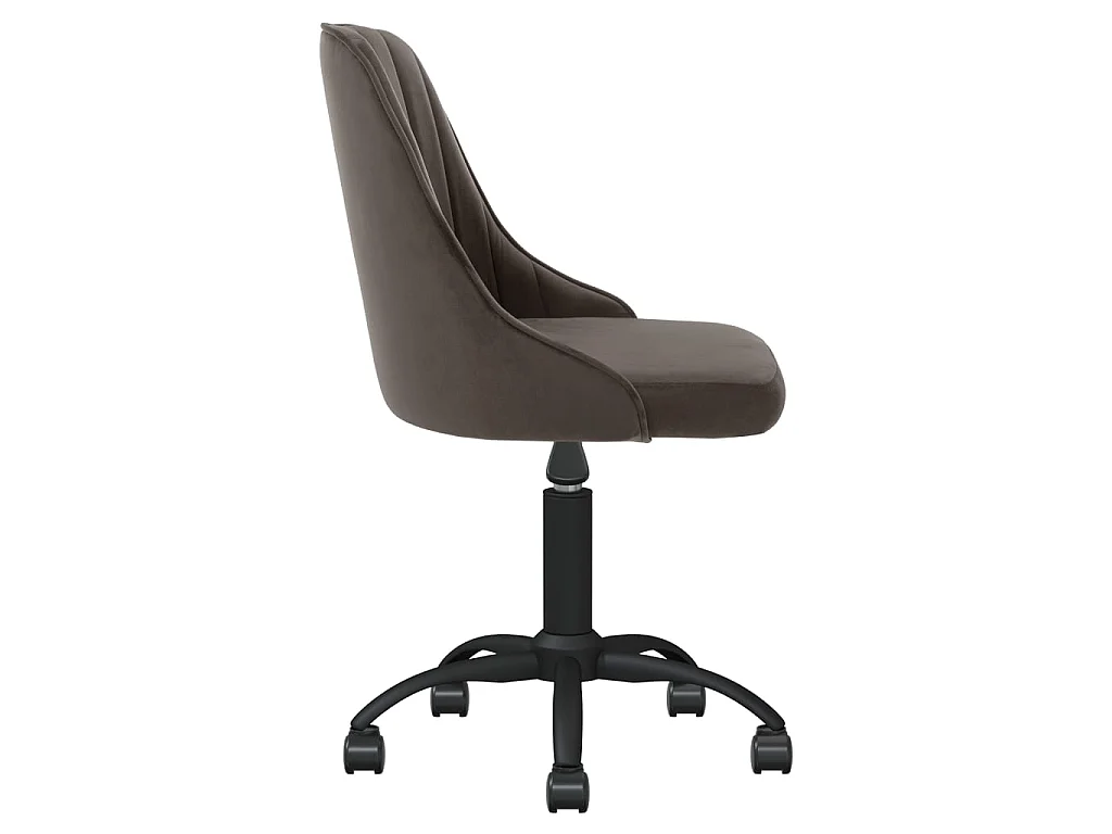 Chaises pivotantes à manger lot de 2 gris foncé velours