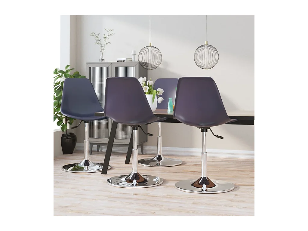 Chaises à manger pivotantes lot de 4 Lilas PP