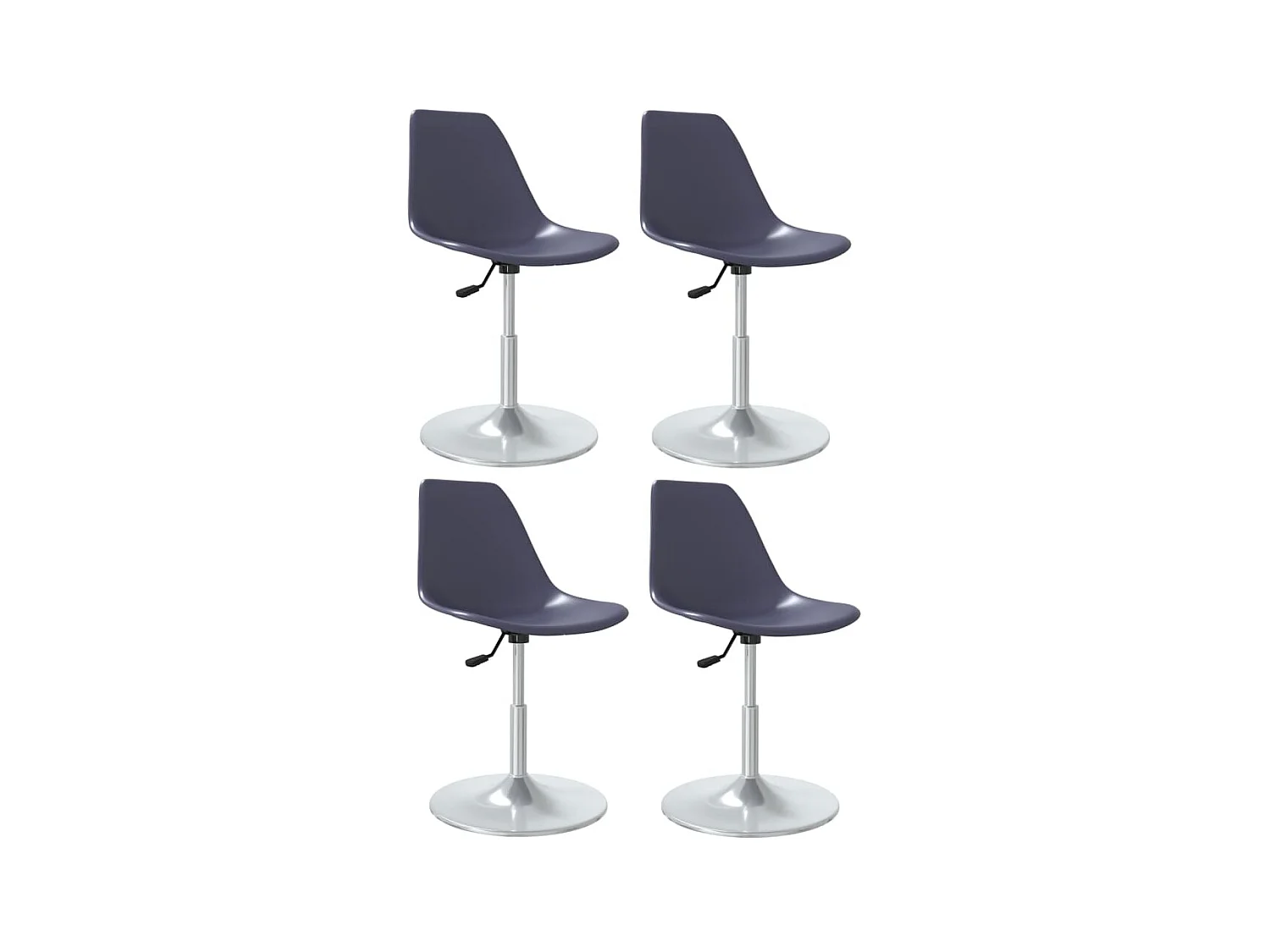 Chaises à manger pivotantes lot de 4 Lilas PP