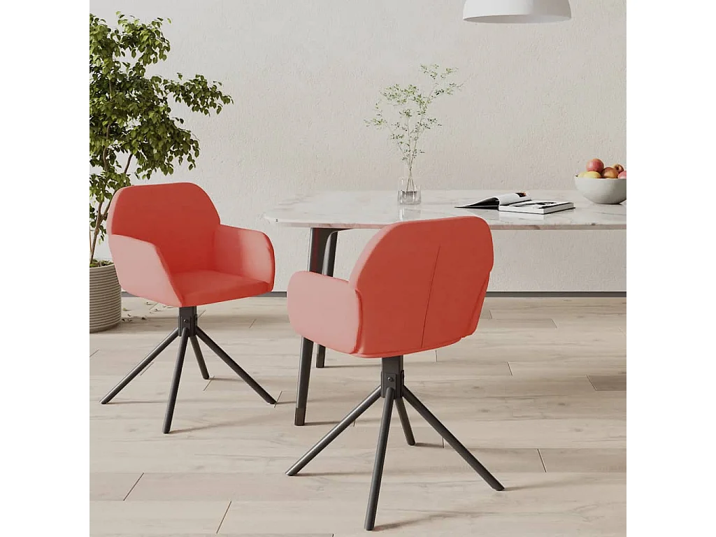 Draaibare eetkamerstoelen set van 2 Pink Velvet