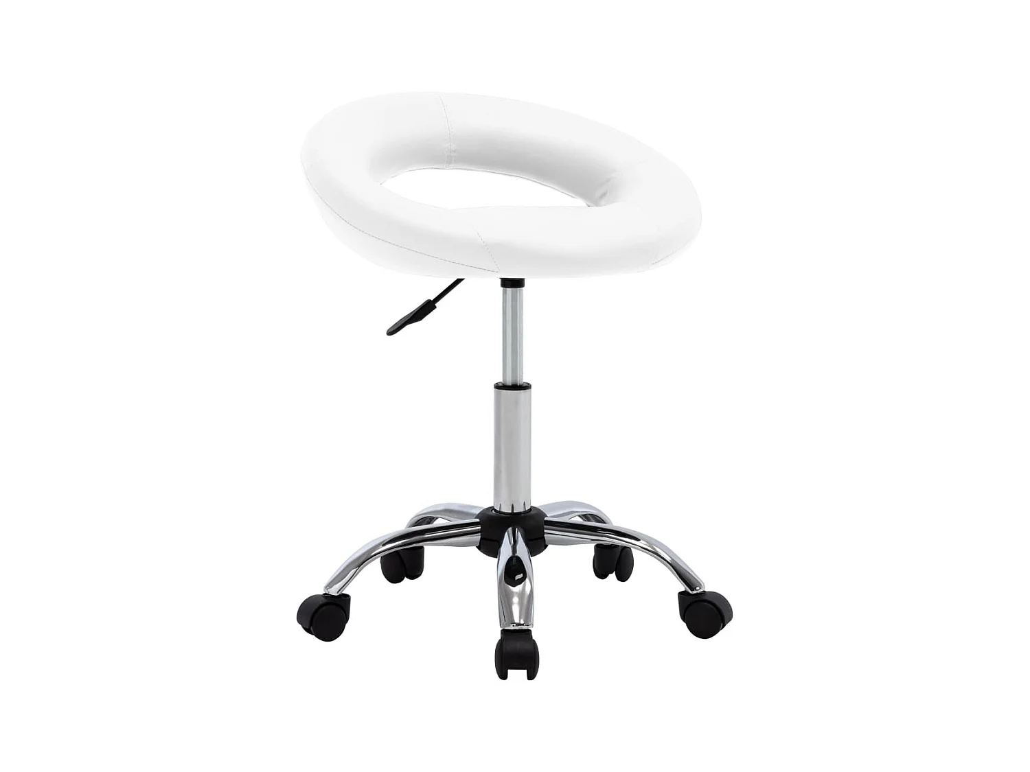 Chaise pivotante de salle à manger Blanc Similicuir