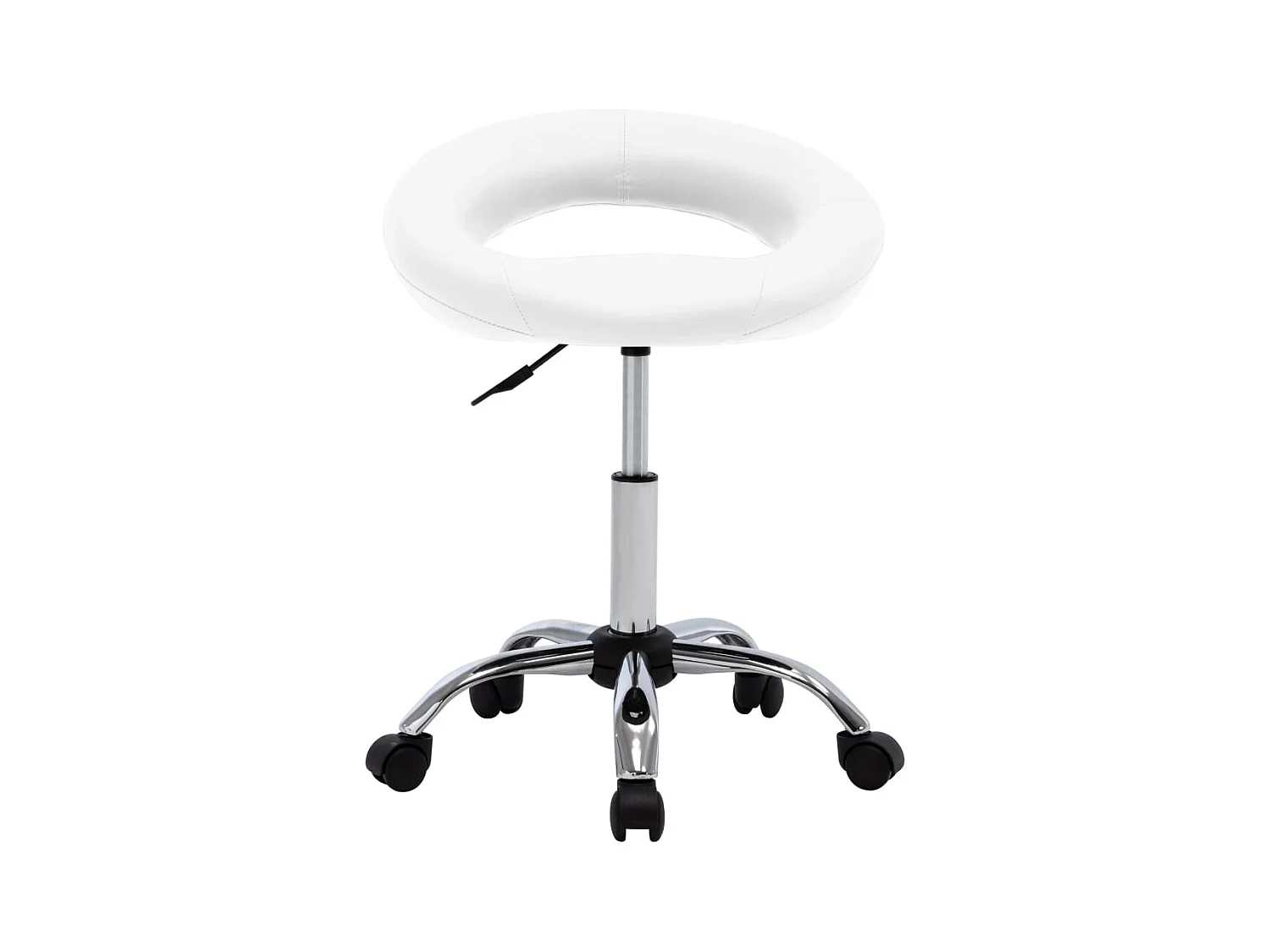 Chaise pivotante de salle à manger Blanc Similicuir