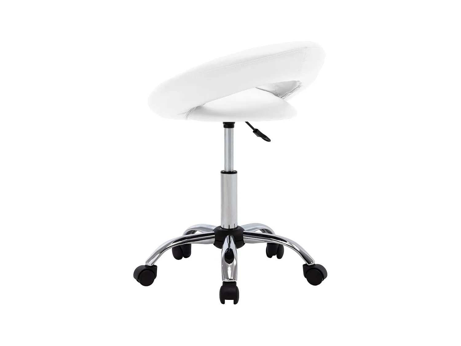 Chaise pivotante de salle à manger Blanc Similicuir