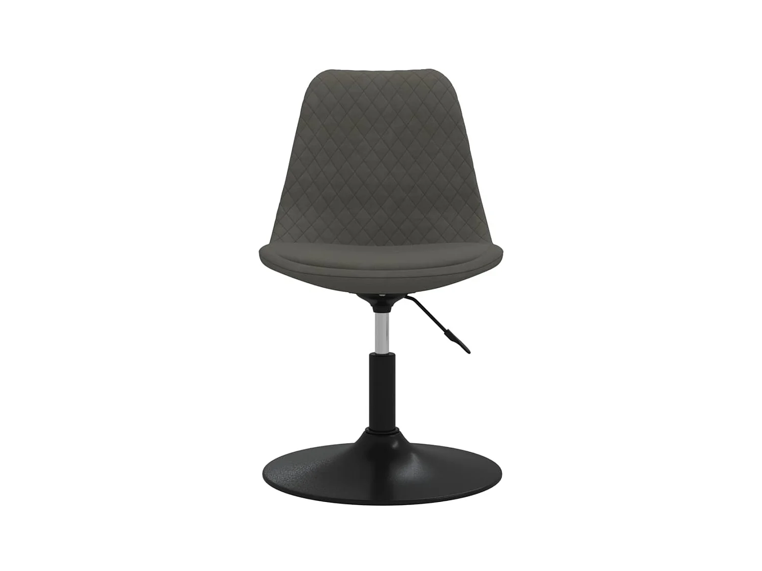 Chaises pivotantes à manger lot de 4 Gris foncé Velours