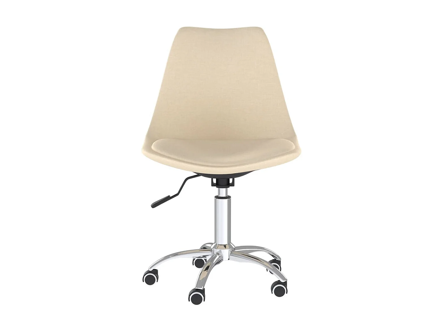 Chaises pivotantes à manger lot de 6 Crème Tissu