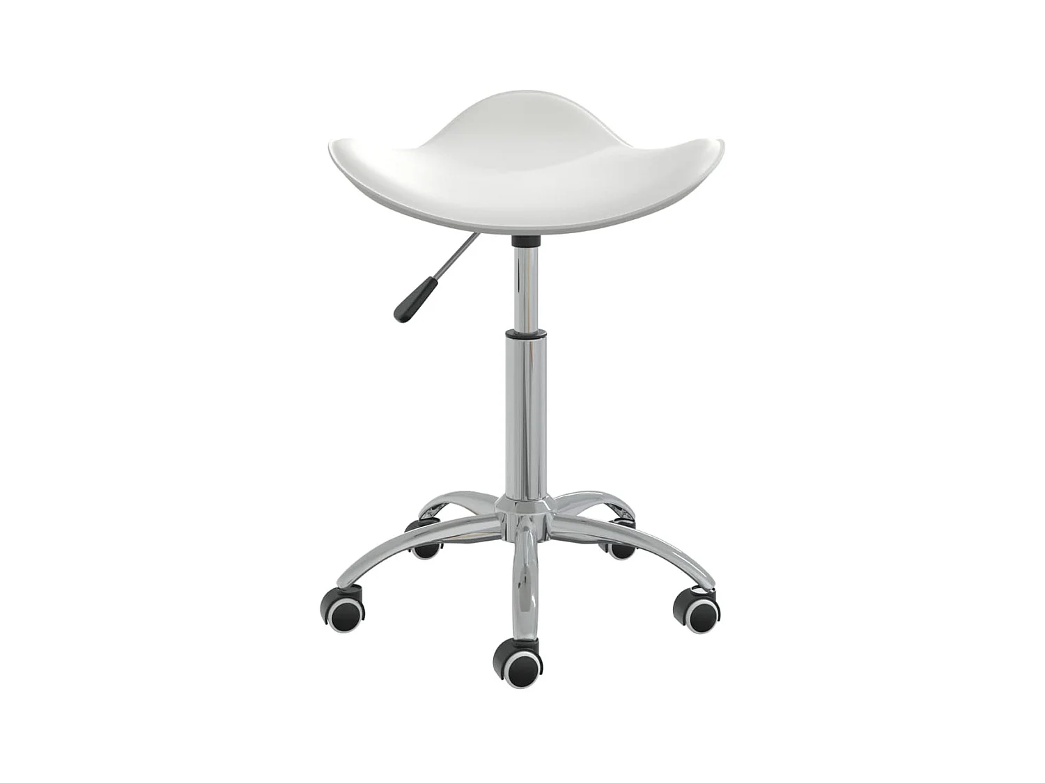 Chaise pivotante de salle à manger Blanc Similicuir