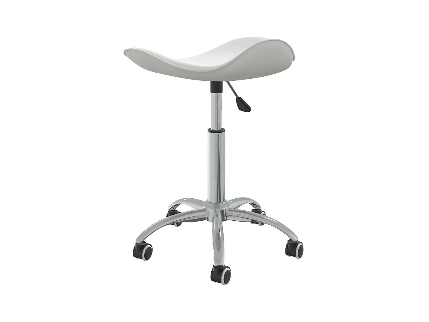 Chaise pivotante de salle à manger Blanc Similicuir