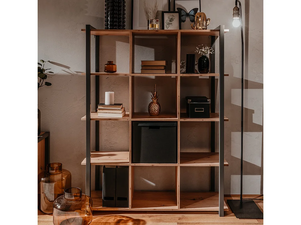 Estantes Industriais KOTOR Carvalho/Antracite 12 Estantes 107x39x145 cm