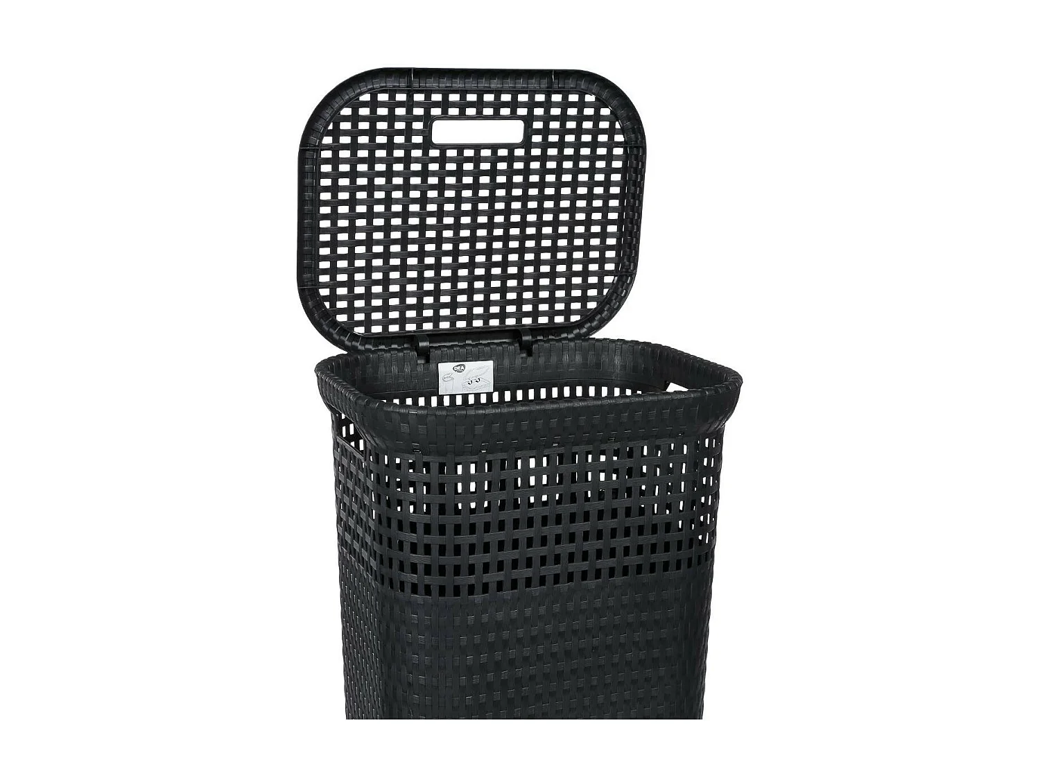 Panier à linge 60L Gris L 42 x P 33 x H 57 cm