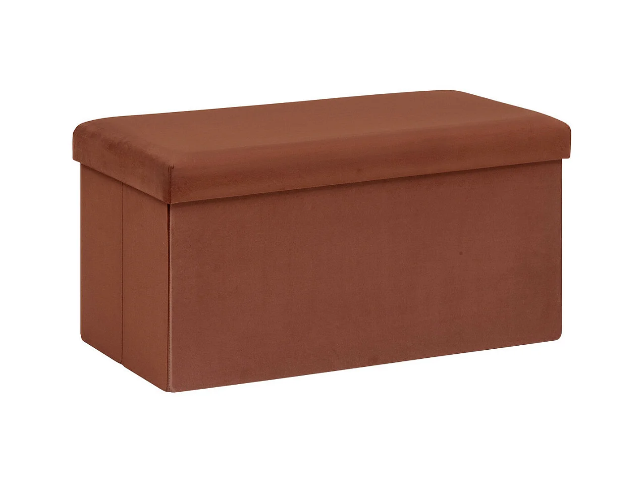 Rechteckiger faltbarer Pouf mit Stauraum 76 x 38 x 38 cm