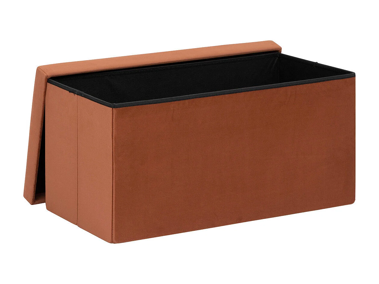 Puff plegable rectangular con almacenamiento 76 x 38 x 38 cm