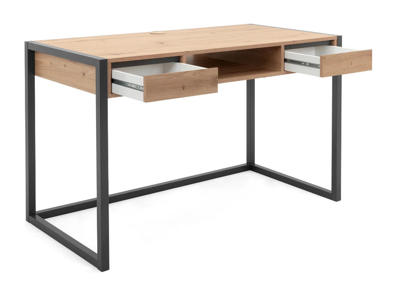 Bureau industriel bois et noir KOTOR