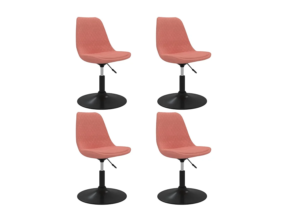 Chaises à d?ner pivotantes 4 pcs Rose Velours