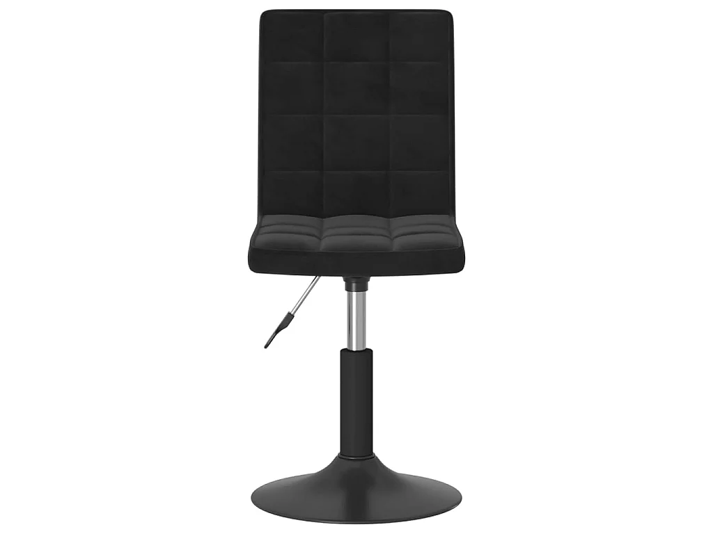 Chaises pivotantes à manger lot de 2 noir velours