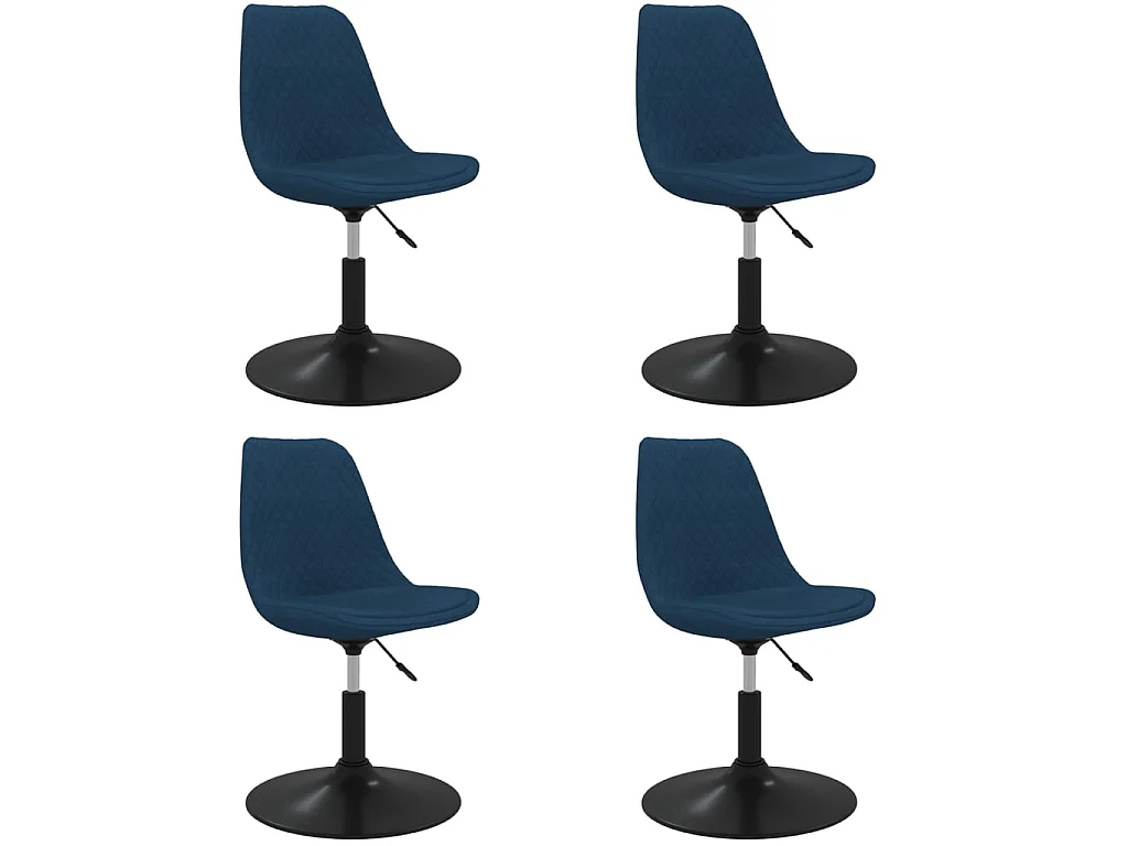 Draaibare eetkamerstoelen set van 4 Blue Velvet