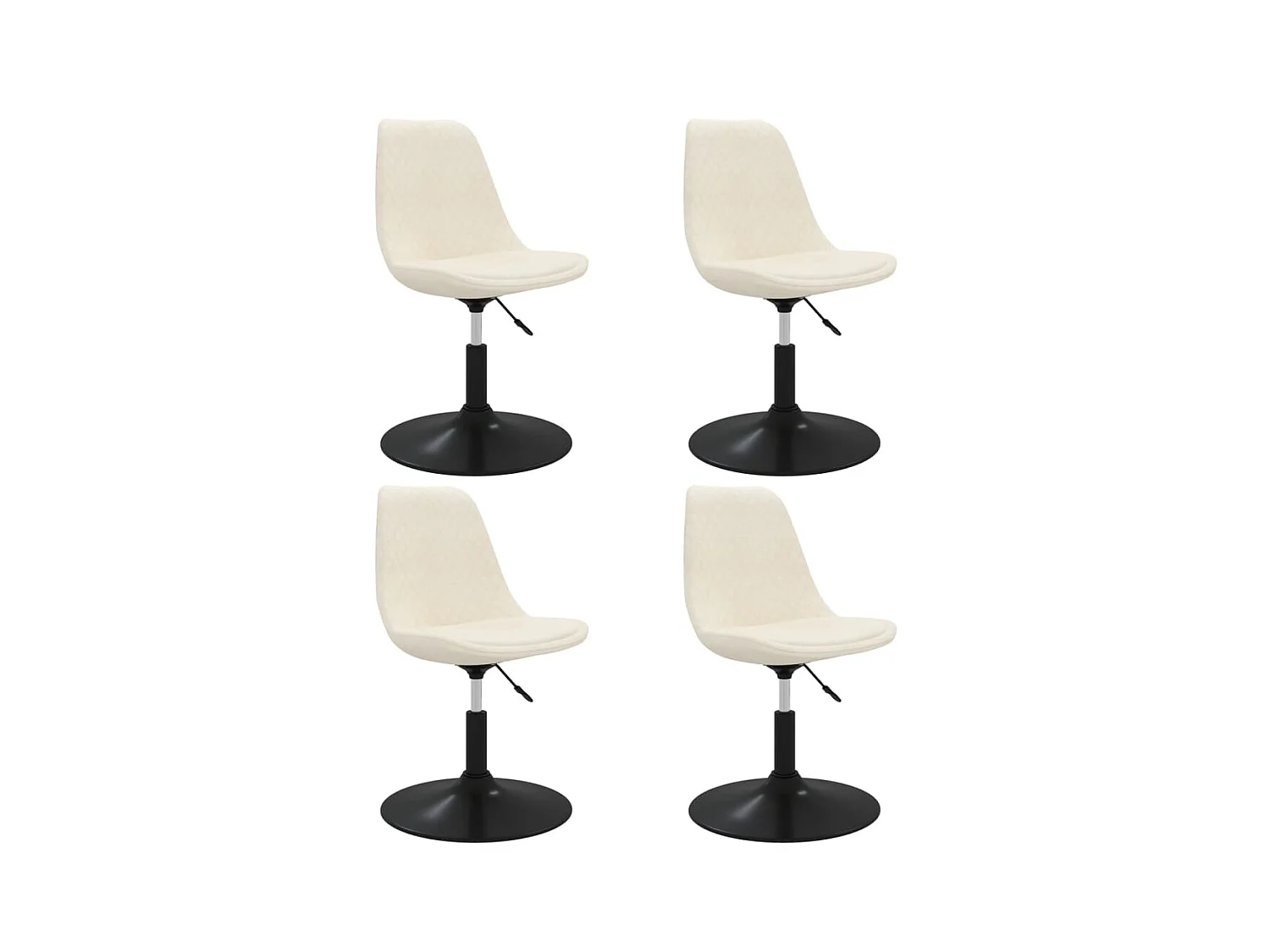 Chaises à d?ner pivotantes 4 pcs Crème Velours
