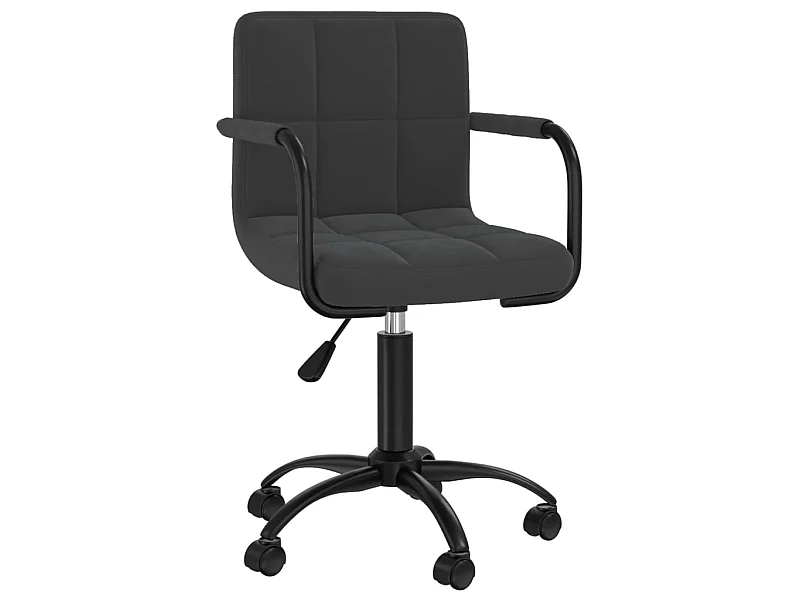 Chaise pivotante de salle à manger Noir Velours