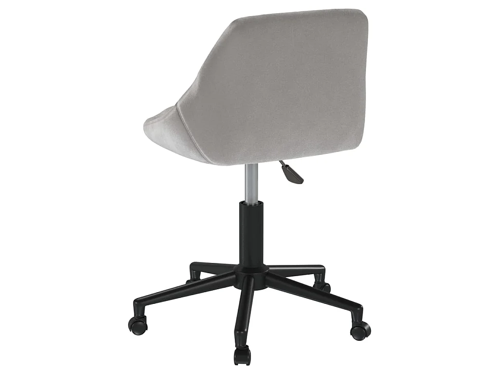 Chaise pivotante de salle à manger Gris clair Velours