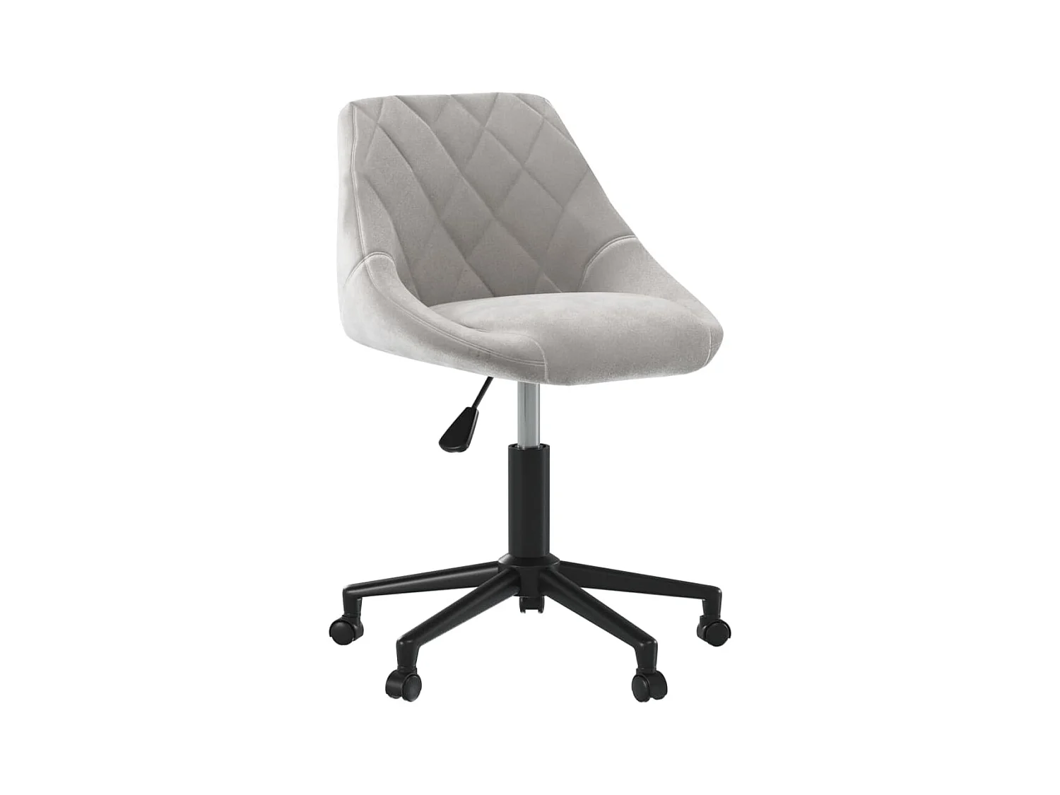 Chaise pivotante de salle à manger Gris clair Velours