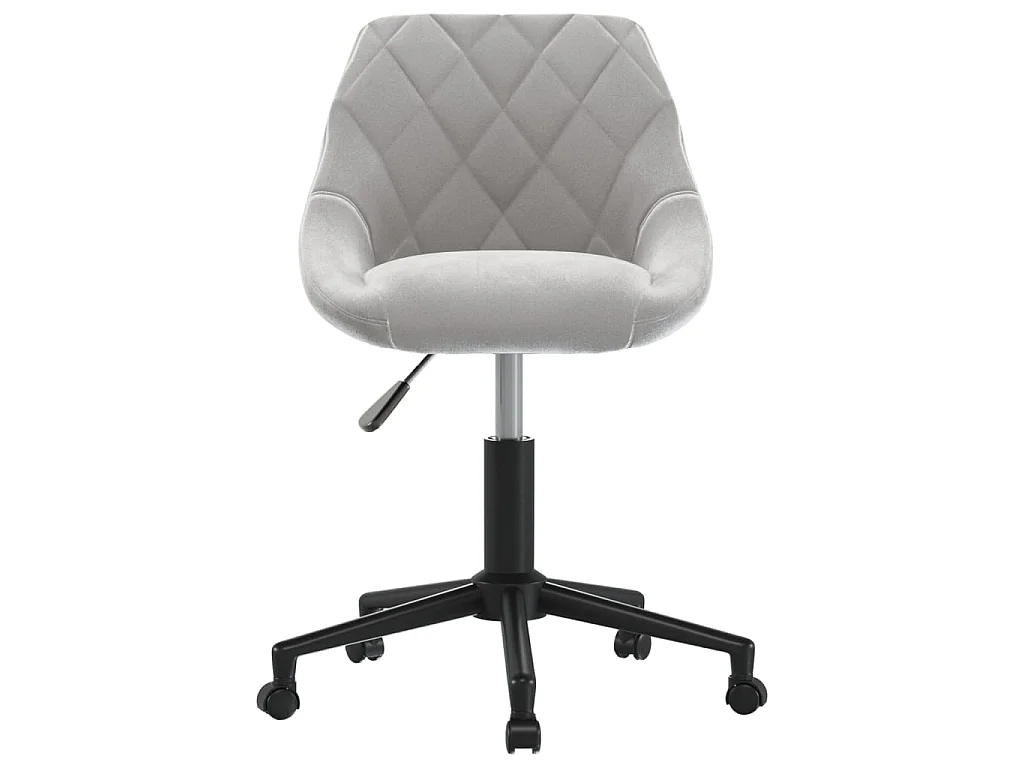 Chaise pivotante de salle à manger Gris clair Velours