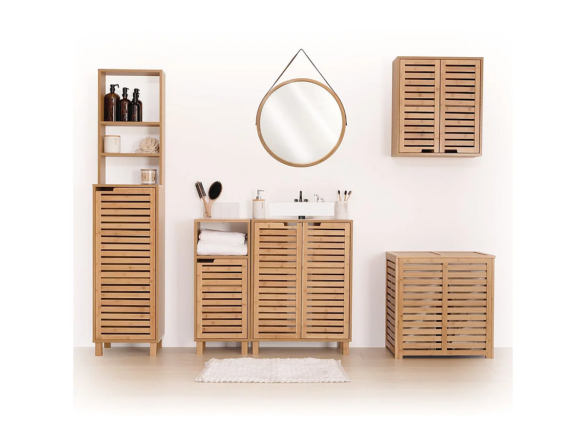 Mueble de bambú con 4 cajones 40 x 100 cm