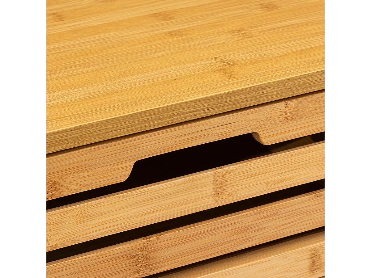 Meuble de rangement en Bambou 4 Tiroirs H 97.5 cm