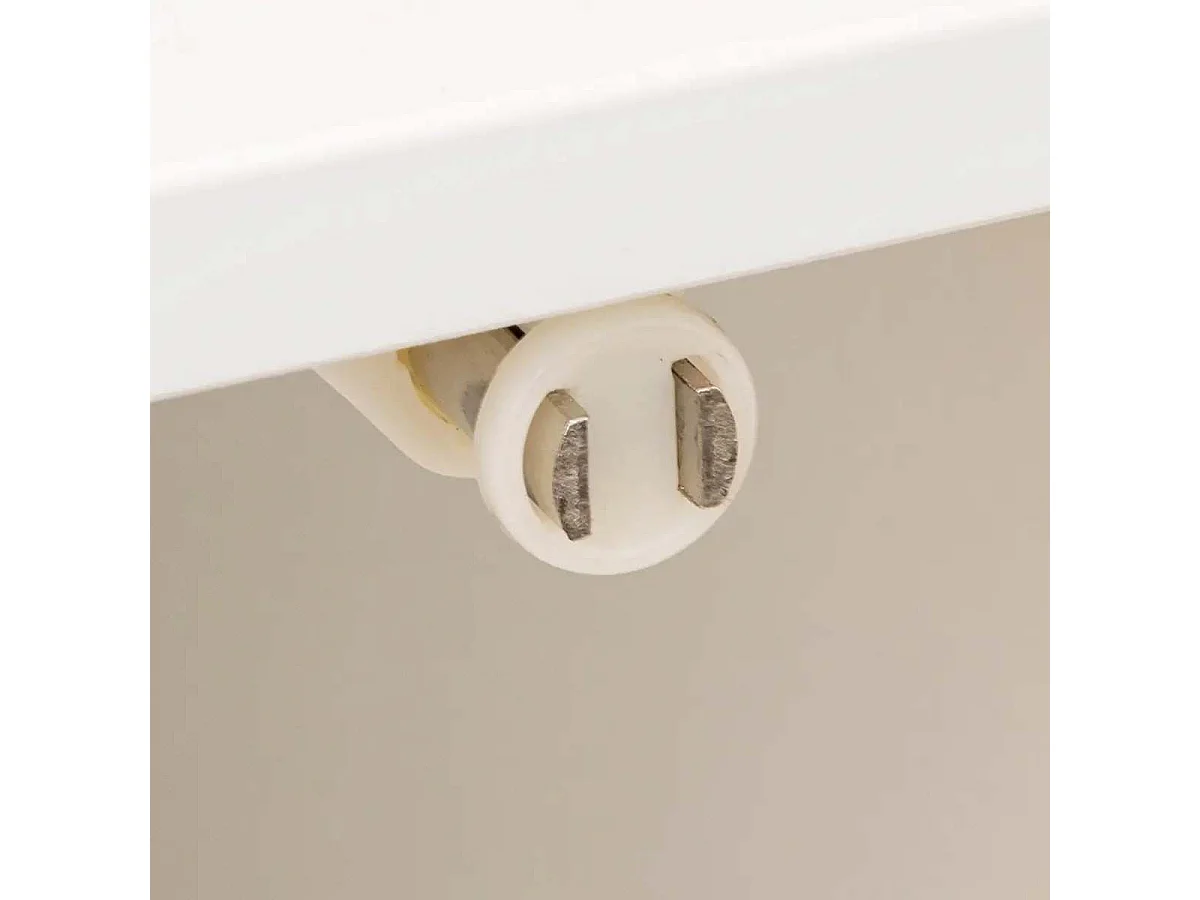 Meuble de rangement en Bambou et Bois Blanc 1 Porte H 80 cm