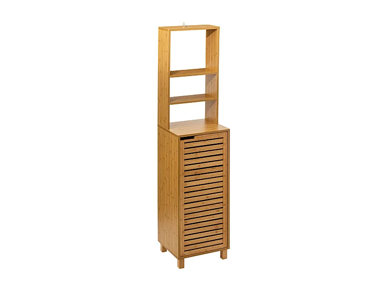 Meuble de rangement Colonne en Bambou 1 Porte H 168 cm