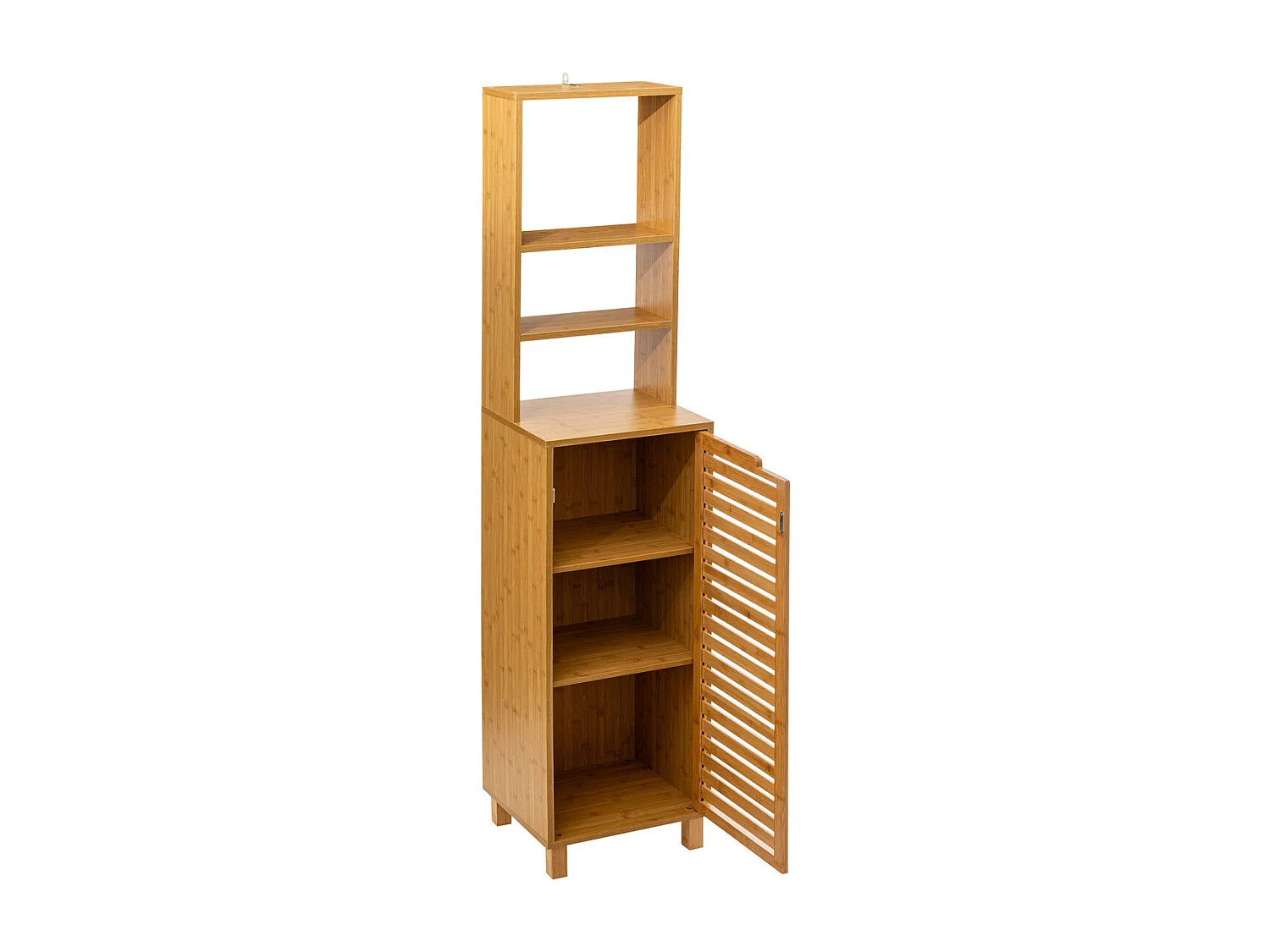 Meuble de rangement Colonne en Bambou 1 Porte H 168 cm