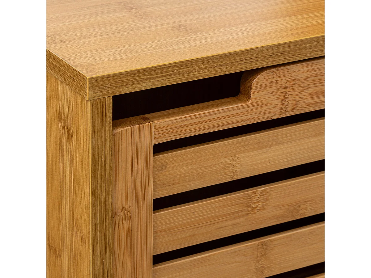 Meuble de rangement Colonne en Bambou 1 Porte H 168 cm