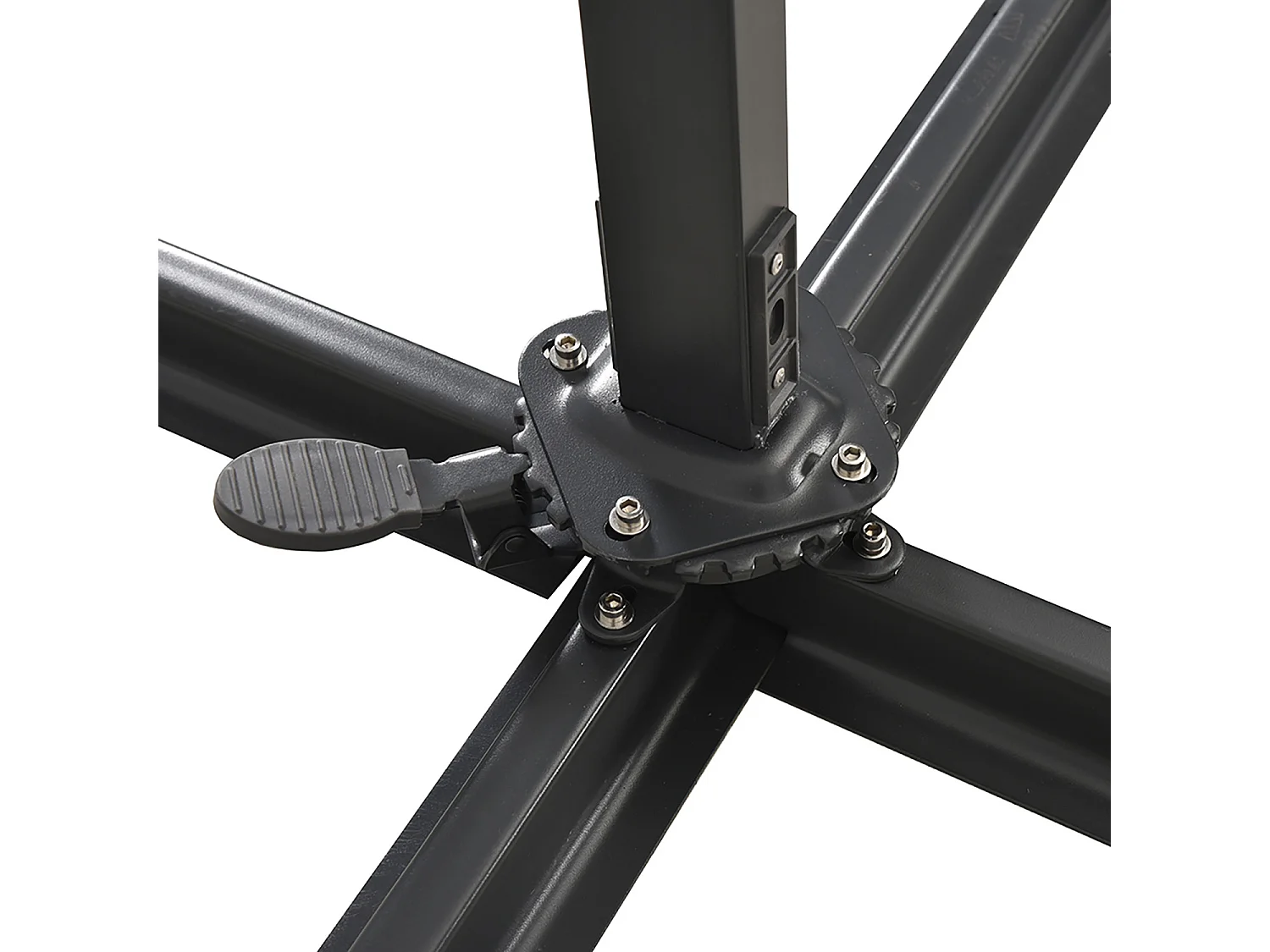 Parasol déporté LED 3x4m rectangle en aluminium + housse - rotatif 360° - Beige - ROME