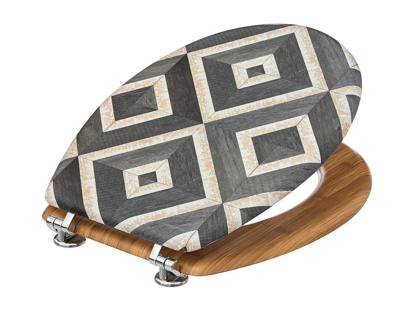 Tapa de inodoro con motivos negros