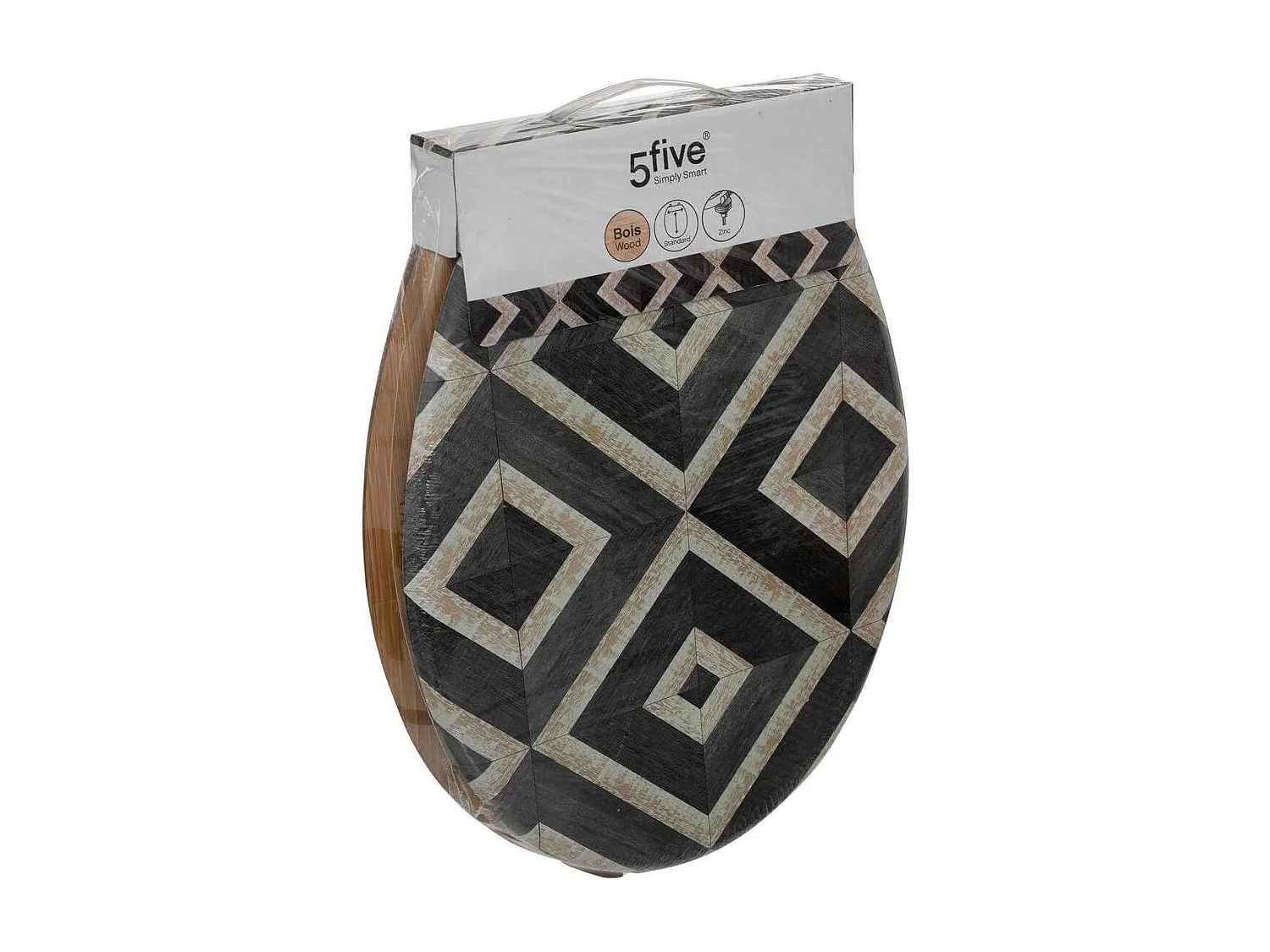 Tapa de inodoro con motivos negros