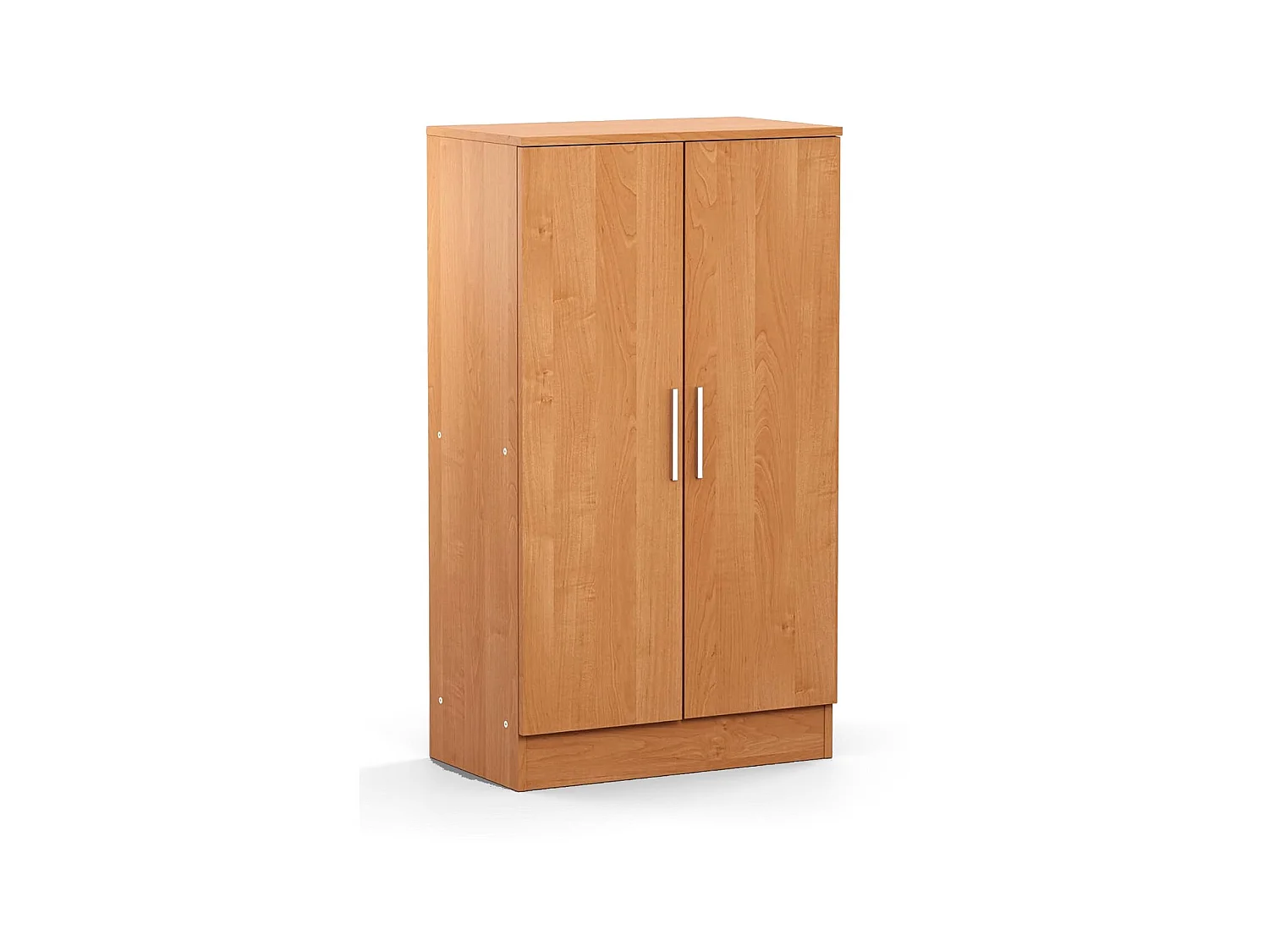 Armoire à chaussures, meuble à chaussures avec 2 portes coloris cerisier
