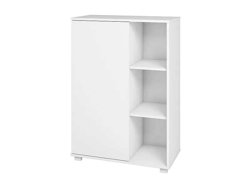 Armoire à chaussures, meuble à chaussures avec 1 porte coloris blanc